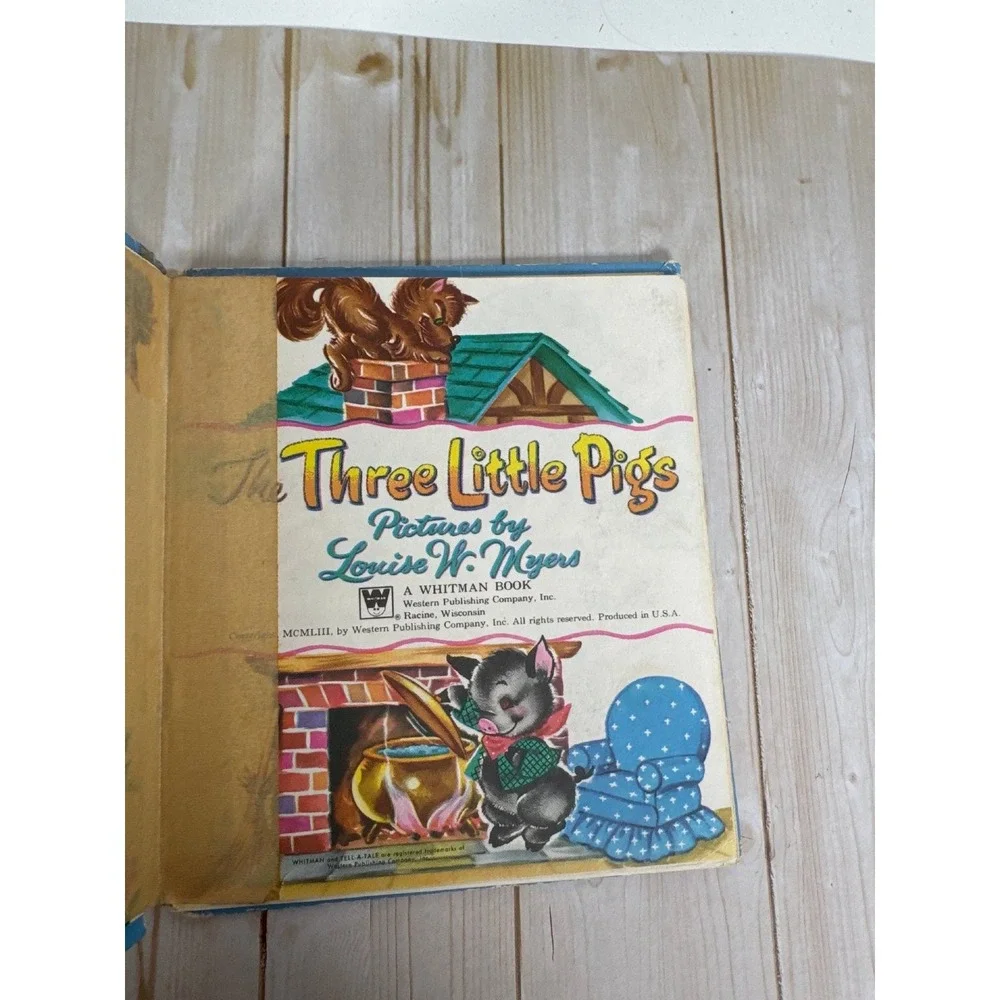 Whitman Tell-A-Tale Lot 4 HC Three Bears Pigs Red Hen Hood Vintage